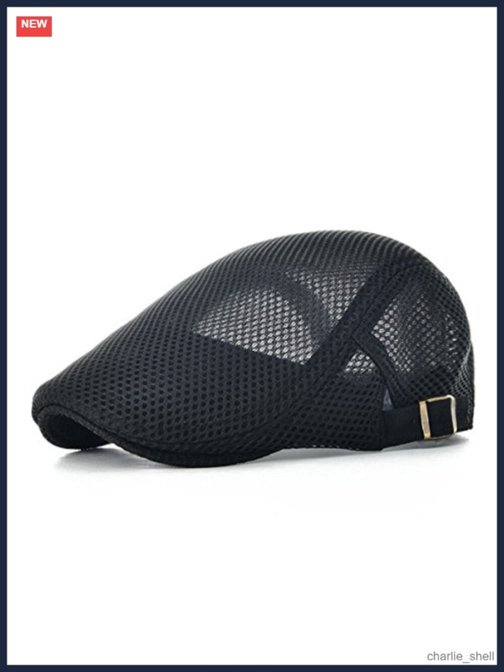 Men Mesh Newsboy Flat Cap Ivy Cabbie Adjustable 100% Polyester